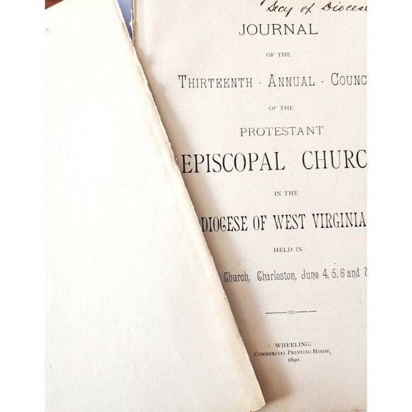 1890 Diocese West Virginia 13th Council St John's Church Journal Victorian E96 - Picture 3 of 6